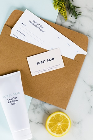 Skin care products and membership form