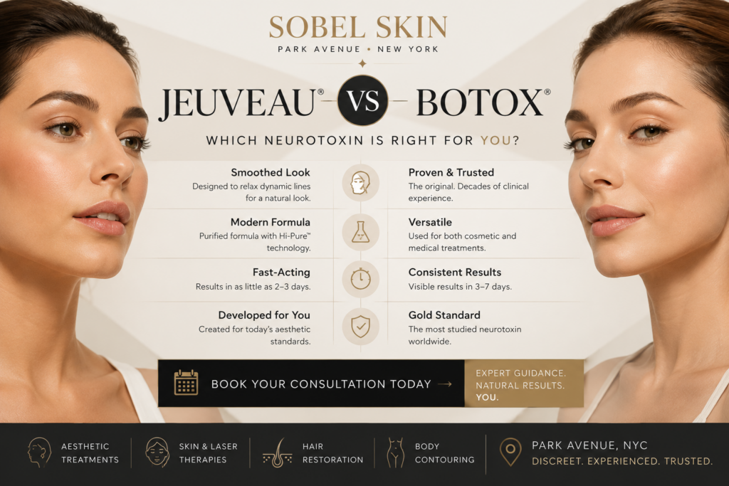 Jeuveau Vs Botox Comparison At Sobel Skin NYC — Which Neurotoxin Is Right For You