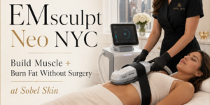 EMsculpt Neo NYC treatment at Sobel Skin — build muscle and burn fat without surgery